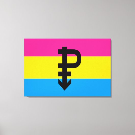 Pansexuele Pridevlag Canvas Afdruk (Voorkant)