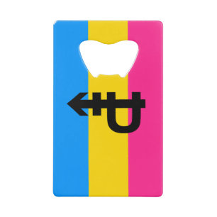 Pansexuele Pridevlag Creditkaart Flessenopener