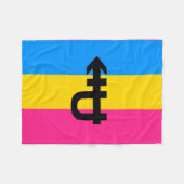 Pansexuele Pridevlag Fleece Deken (Voorkant (Horizontaal))