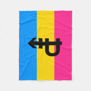 Pansexuele Pridevlag Fleece Deken