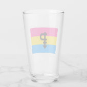 Pansexuele Pridevlag Glas (Achterkant)