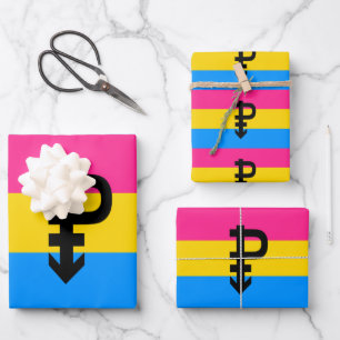 Pansexuele Pridevlag Inpakpapier Vel