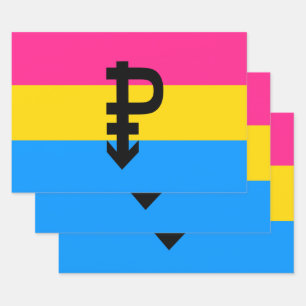 Pansexuele Pridevlag Inpakpapier Vel