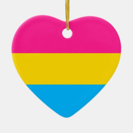 "PANSEXUELE PRIDEVLAG" KERAMISCH ORNAMENT (Voorkant)