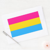 "PANSEXUELE PRIDEVLAG" RECHTHOEKIGE STICKER (Envelop)