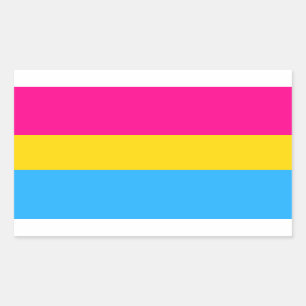 "PANSEXUELE PRIDEVLAG" RECHTHOEKIGE STICKER