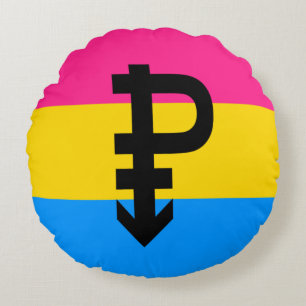 Pansexuele Pridevlag Rond Kussen