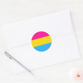 "PANSEXUELE PRIDEVLAG" RONDE STICKER (Envelop)