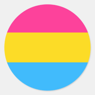 Pansexuele Pridevlag Ronde Sticker