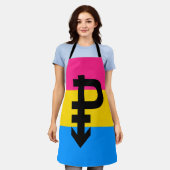 Pansexuele Pridevlag Schort (Gedragen)