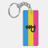Pansexuele Pridevlag Sleutelhanger (Voorkant Links)