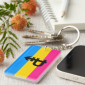 Pansexuele Pridevlag Sleutelhanger (Voorkant Rechts)