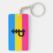 Pansexuele Pridevlag Sleutelhanger (achterkant)
