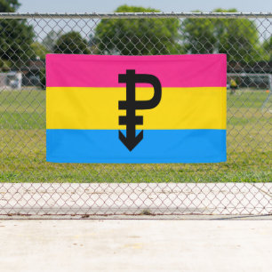 Pansexuele Pridevlag Spandoek