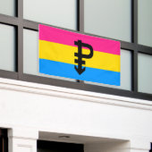 Pansexuele Pridevlag Spandoek (Buitenkant Gebouw)