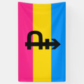 Pansexuele Pridevlag Spandoek (Verticaal)