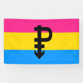 Pansexuele Pridevlag Spandoek (Horizontaal)