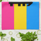 Pansexuele Pridevlag Theedoek (Gevouwen)
