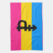 Pansexuele Pridevlag Theedoek (Verticaal)