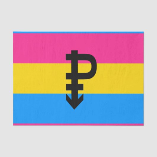 Pansexuele Pridevlag Tissuepapier (Voorkant)