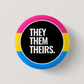 Pansexuele trots ronde button 3,2 cm (Voorkant)
