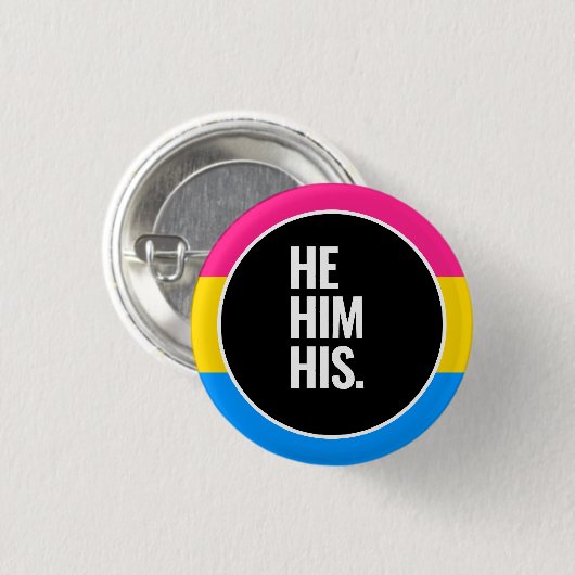 Pansexuele trots ronde button 3,2 cm (Voorkant /achterkant)
