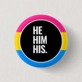 Pansexuele trots ronde button 3,2 cm (Voorkant)