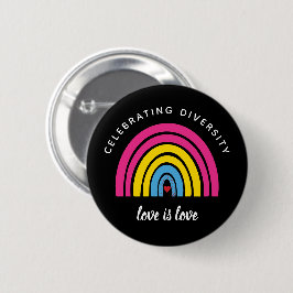 Pansexuele trots viert diversiteit Liefde is liefd Ronde Button 5,7 Cm