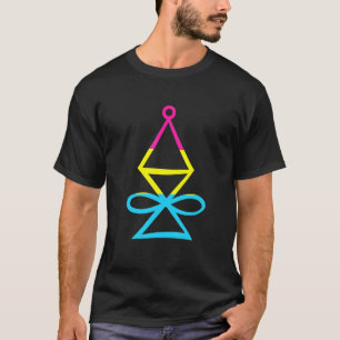 Pansexuele Vlag Halu Spiritueel Chakra Symbool Yog T-shirt