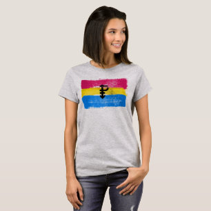 PANSEXUELE VLAG MET PANSEXUELE PRIDE EN SYMBOOL T-SHIRT