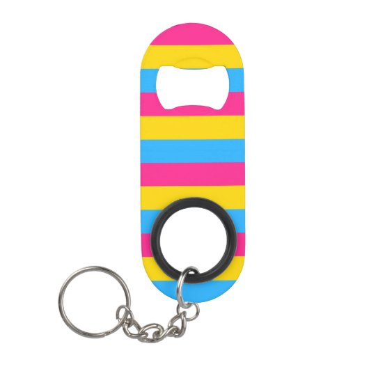 Pansexuele Vlag Mini Flessenopener (Voorkant)