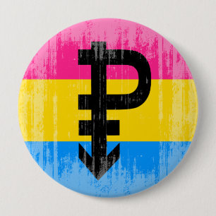 Pansexuele vlag Ronde Button 4,0 Cm