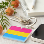 Pansexuele Vlag Sleutelhanger (Voorkant Rechts)