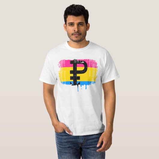 Pansexuele vlag T-shirt (Voorkant volledig)