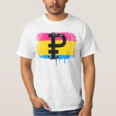  Pansexuele vlag T-shirt (Voorkant)