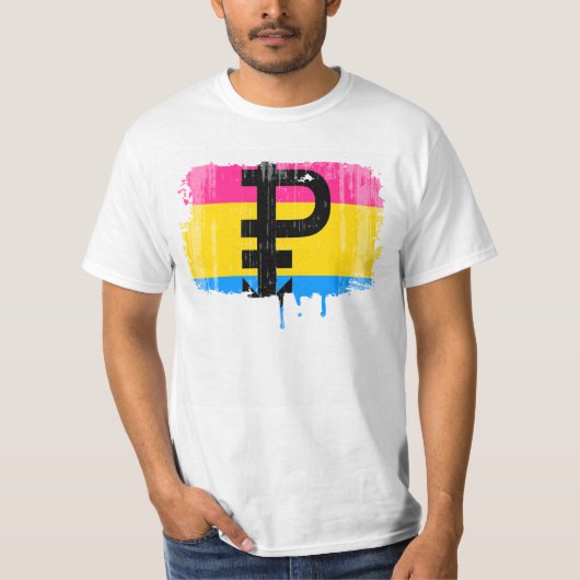  Pansexuele vlag T-shirt (Voorkant)