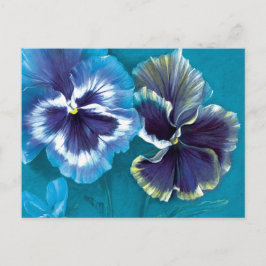 Pansieblauw briefkaart voor bloemenkunst