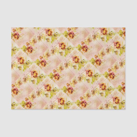  pansiebloem voor vrouwen tissuepapier (Voorkant)