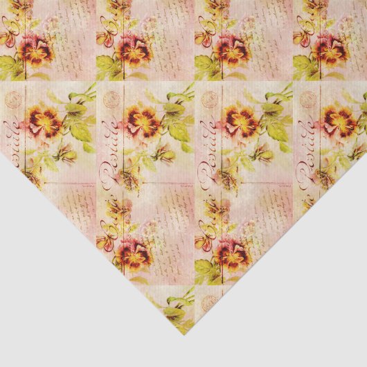 pansiebloem voor vrouwen tissuepapier (Detail)