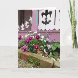 Pansieën en Fleur-de-lis - Martha's wijnkaartje Kaart