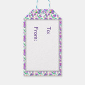 Pansiepatroon Cadeaulabel (Voorkant)