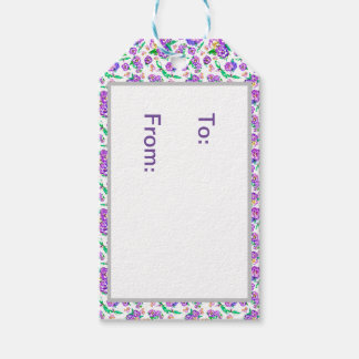 Pansiepatroon Cadeaulabel