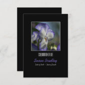 Pansies 1 Herdenking van de levensdenkdienst Kaart (Voorkant / Achterkant)