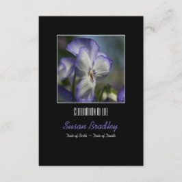 Pansies 1 Herdenking van de levensdenkdienst Kaart