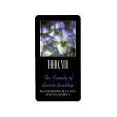 Pansies 2 Aangepaste reeks Dank u wel Etiket (Voorkant)