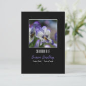 Pansies 3 Herdenking van de levensdenkdienst Kaart (Staand voorkant)