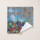 Pansies 3 piece bad handdoek (Wasdoekje)