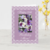 Pansies - 70ste verjaardag van moeder kaart (Gele Bloem)