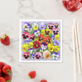 Pansies Aangepaste achtergrondkleur Servet (Insitu)
