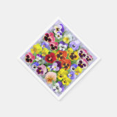 Pansies Aangepaste achtergrondkleur Servet (Hoek)